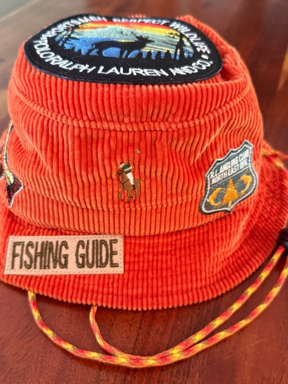 POLO RALPH LAUREN 1 OF 1 SPORTSMAN NORTHWOODS SOCIAL CLUB FISHING BUCKET HAT S/M